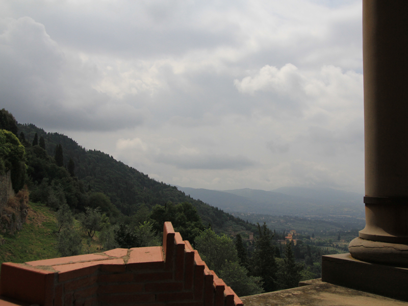 <em>Guido N. Zingari, giugno2014, Fondazione Michelucci. Vista sul paesaggio fiesolano.</em>